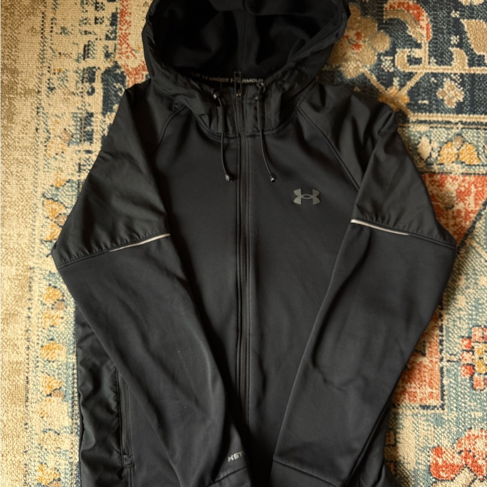 Under Armour Black Performance Storm Jacket with Hood and Full Zipper